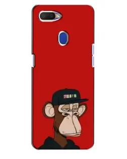 Чохол для OPPO A5s з картинкою «Bored Ape — червоний фон»