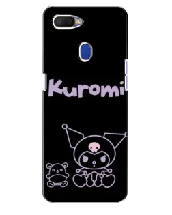Чохол для OPPO A5s з картинкою «Kuromi — чорний мінімалізм»