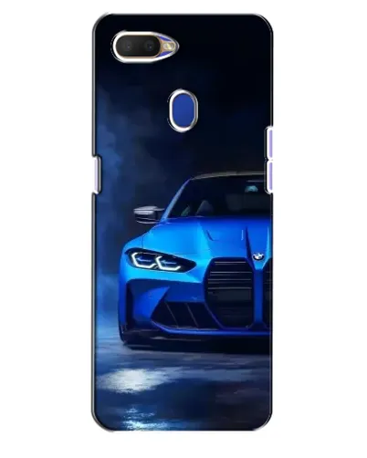 Чехол для OPPO A5s с картинкой «Голубая BMW M4»