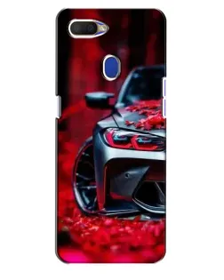 Чехол для OPPO A5s с картинкой «Спортивная BMW и цветы»