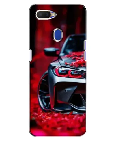 Чехол для OPPO A5s с картинкой «Спортивная BMW и цветы»