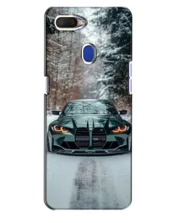 Чехол для OPPO A5s с картинкой «BMW в зимнем лесу»