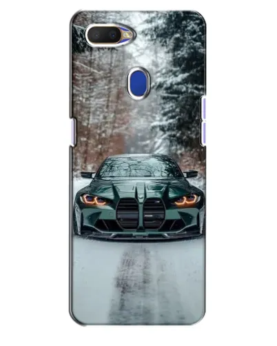 Чехол для OPPO A5s с картинкой «BMW в зимнем лесу»
