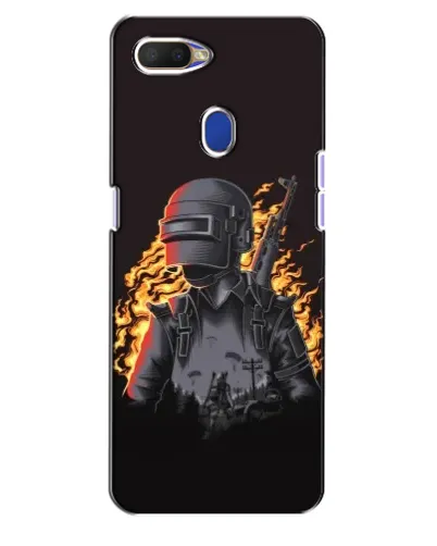 Чехол для OPPO A5s с картинкой «PUBG — огненный силуэт»