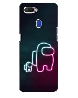 Чехол для OPPO A5s с картинкой «Among Us неон-арт»