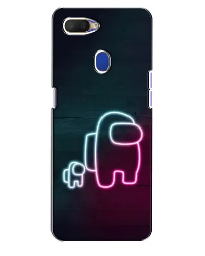Чехол для OPPO A5s с картинкой «Among Us неон-арт»