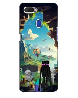 Чехол для OPPO A5s с картинкой «Эндермен в лесу»
