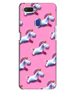 Чехол для OPPO A5s с картинкой «Единороги на розовом»