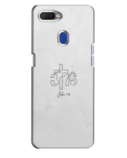 Чехол для OPPO A5s с картинкой «Иоанна 3:16 Крест»