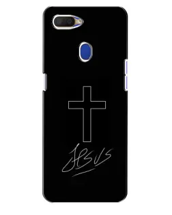 Чехол для OPPO A5s с картинкой «Графический крест Jesus»