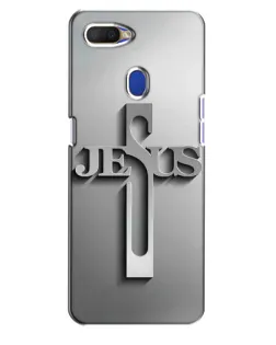 Чехол для OPPO A5s с картинкой «Металлический крест Jesus»