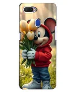 Чехол для OPPO A5s с картинкой «Микки с тюльпанами»
