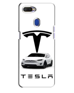 Чехол для OPPO A5s с картинкой «Tesla White Style»