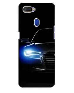 Чехол для OPPO A5s с картинкой «Неоновый взгляд Audi»