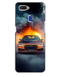 Чехол для OPPO A5s с картинкой «Audi в огненном дыму»