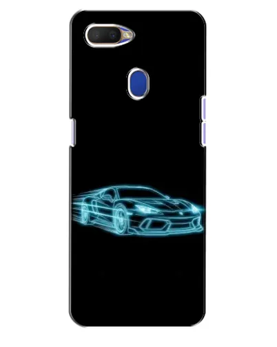 Чехол для OPPO A5s с картинкой «Неоновый контур Lamborghini»