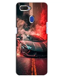Чехол для OPPO A5s с картинкой «Lamborghini красный дым»