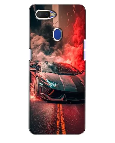 Чехол для OPPO A5s с картинкой «Lamborghini красный дым»