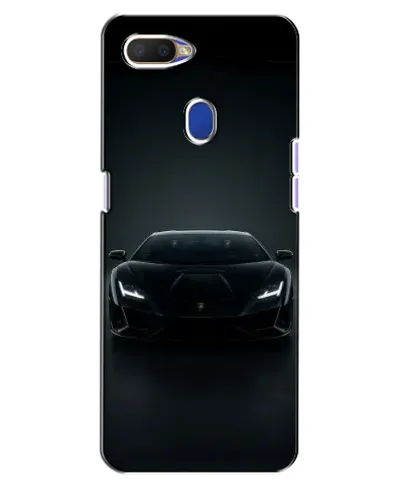 Чехол для OPPO A5s с картинкой «Черный Lamborghini Aventador»