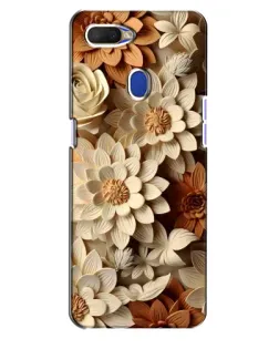 Чохол для OPPO A5s з картинкою «Бежевий флористичний декор»