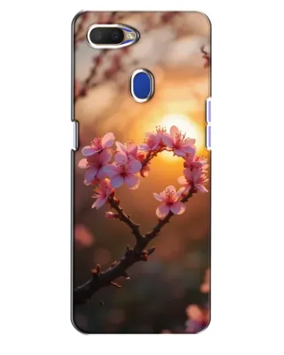 Чехол для OPPO A5s с картинкой «Розовый цвет сердце на фоне заката» Чехол для OPPO A5s с картинкой «Розовый цвет сердце на фоне заката»