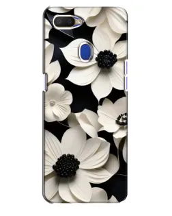Чохол для OPPO A5s з картинкою «Об'ємні білі квіти»