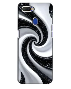 Чехол для OPPO A5s с картинкой «Черно-белая спираль»
