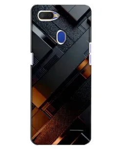 Чехол для OPPO A5s с картинкой «Черные геометрические блоки»