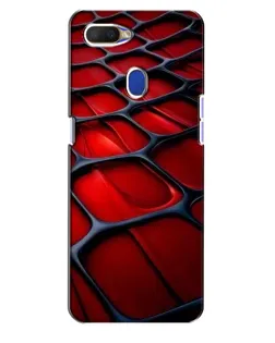 Чехол для OPPO A5s с картинкой «Красная глянцевая сетка»