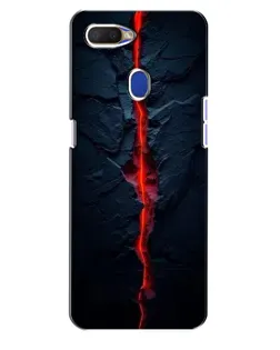 Чехол для OPPO A5s с картинкой «Kрасная лавовая трещина»