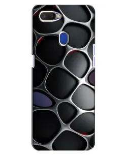 Чехол для OPPO A5s с картинкой «Объемная темная решетка»