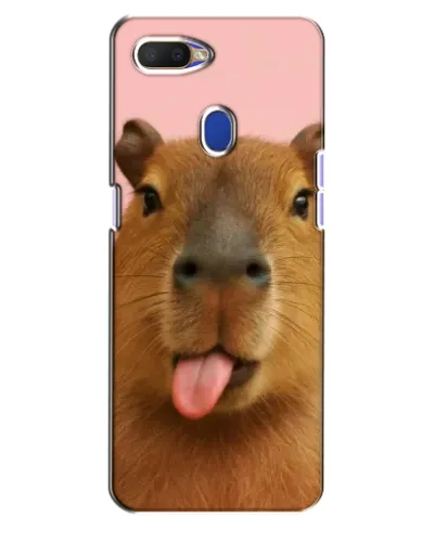 Чехол для OPPO A5s с картинкой «Капибара с языком»