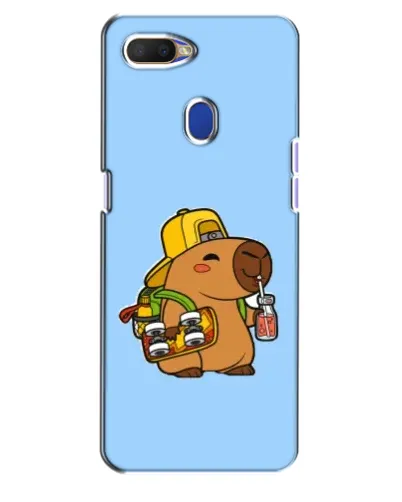 Чехол для OPPO A5s с картинкой «Капибара на скейте»