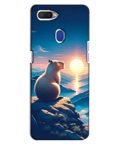 Чехол для OPPO A5s с картинкой «Закат солнца с капибарой»