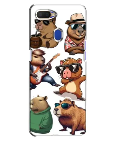 Чехол для OPPO A5s с картинкой «Крутые капибары музыканты»