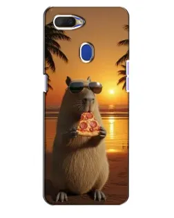 Чехол для OPPO A5s с картинкой «Капибара с пиццей»