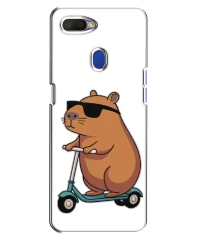 Чехол для OPPO A5s с картинкой «Капибара на самокате»