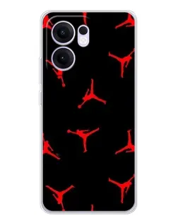 Чехол для OPPO A5x 5G с картинкой «Jordan Red Pattern» Чехол для OPPO A5x 5G с картинкой «Jordan Red Pattern»