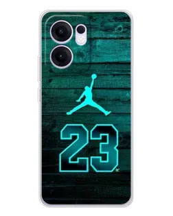 Чехол для OPPO A5x 5G с картинкой «Jordan Cyan 23»