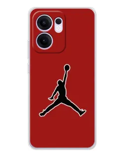 Чехол для OPPO A5x 5G с картинкой «Jordan Red Back»