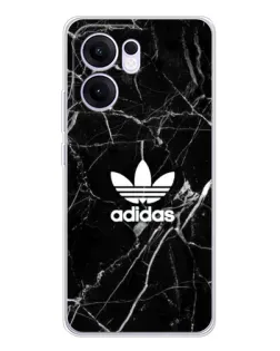 Чехол для OPPO A5x 5G с картинкой «Белый мрамор Adidas»