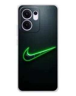 Чохол для OPPO A5x 5G з картинкою «Неоновий контур Nike»