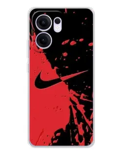 Чохол для OPPO A5x 5G з картинкою «Червоні бризки Nike»