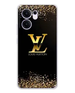 Чехол для OPPO A5x 5G с картинкой «LV — золотые искры»