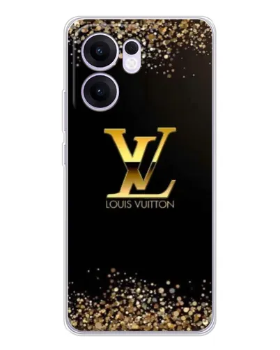 Чехол для OPPO A5x 5G с картинкой «LV — золотые искры»