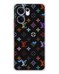 Чехол для OPPO A5x 5G с картинкой «Цветная монограмма LV»