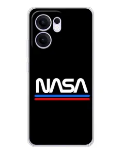 Чехол для OPPO A5x 5G с картинкой «NASA — классика Red Blue» Чехол для OPPO A5x 5G с картинкой «NASA — классика Red Blue»
