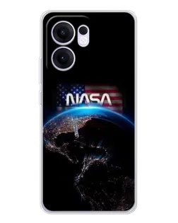 Чехол для OPPO A5x 5G с картинкой «Земля из космоса NASA»