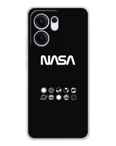 Чехол для OPPO A5x 5G с картинкой «NASA — технический принт» Чехол для OPPO A5x 5G с картинкой «NASA — технический принт»