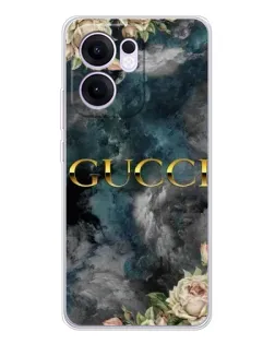 Чохол для OPPO A5x 5G з картинкою «Абстрактні квіти Gucci»
